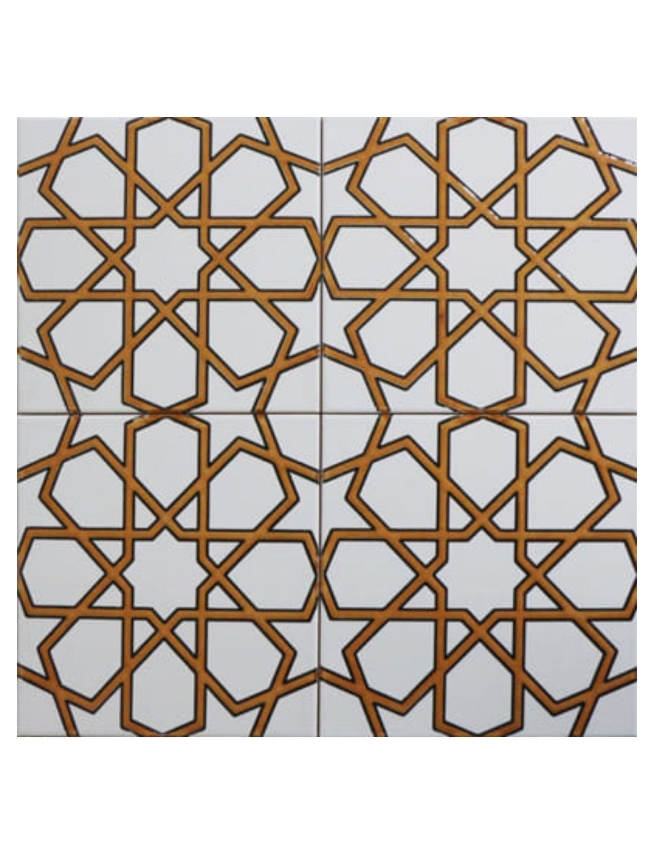 Çini Seramik Karo 20x20 -23, Cami Çinileri Sarı Beyaz, Çini Seramik Modelleri, Kütahya Çini Dekor, 