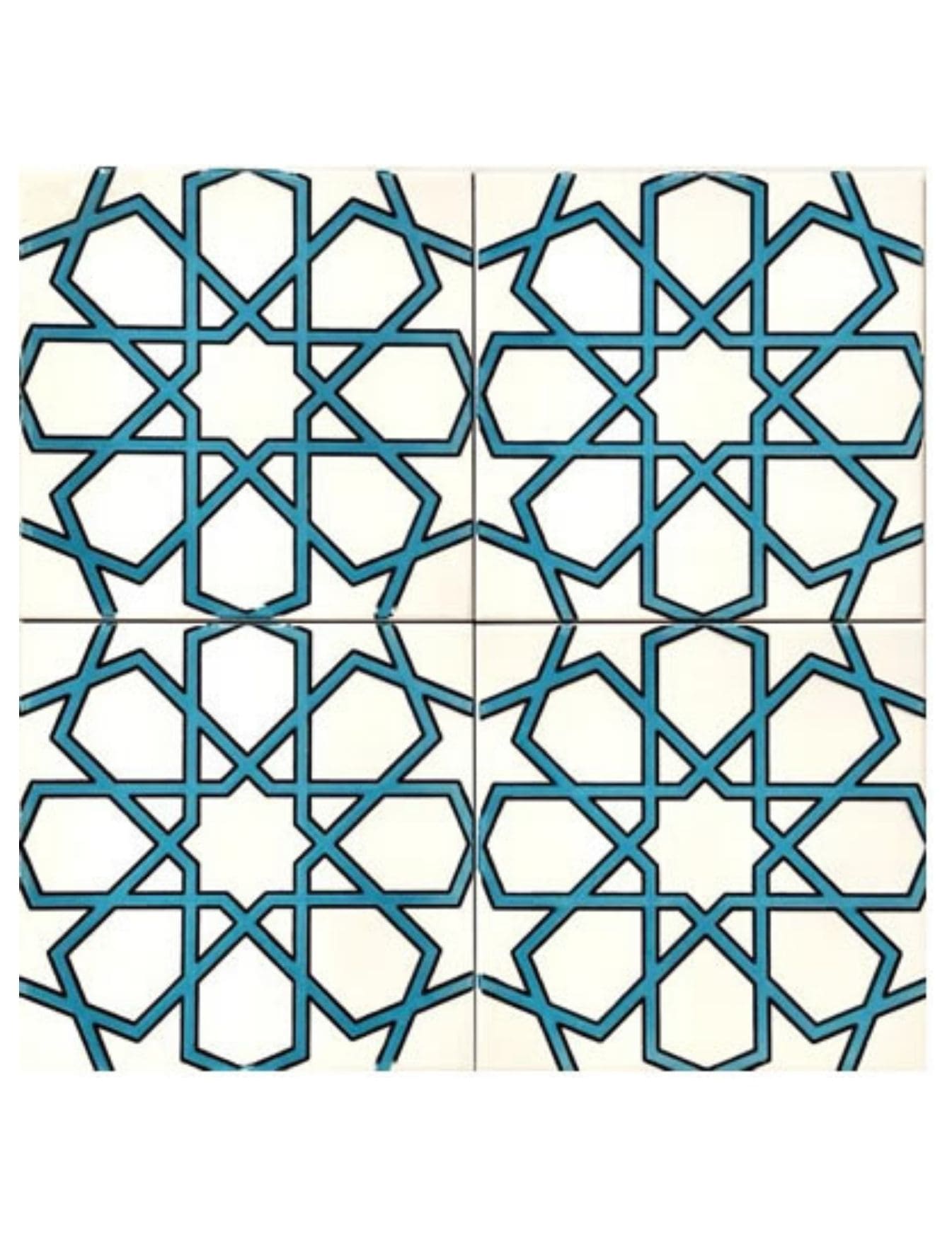 Çini Seramik Karo 20x20 -24, Çini Karo 20x20, Mavi Beyaz Çini, Kütahya Çini Dekor,