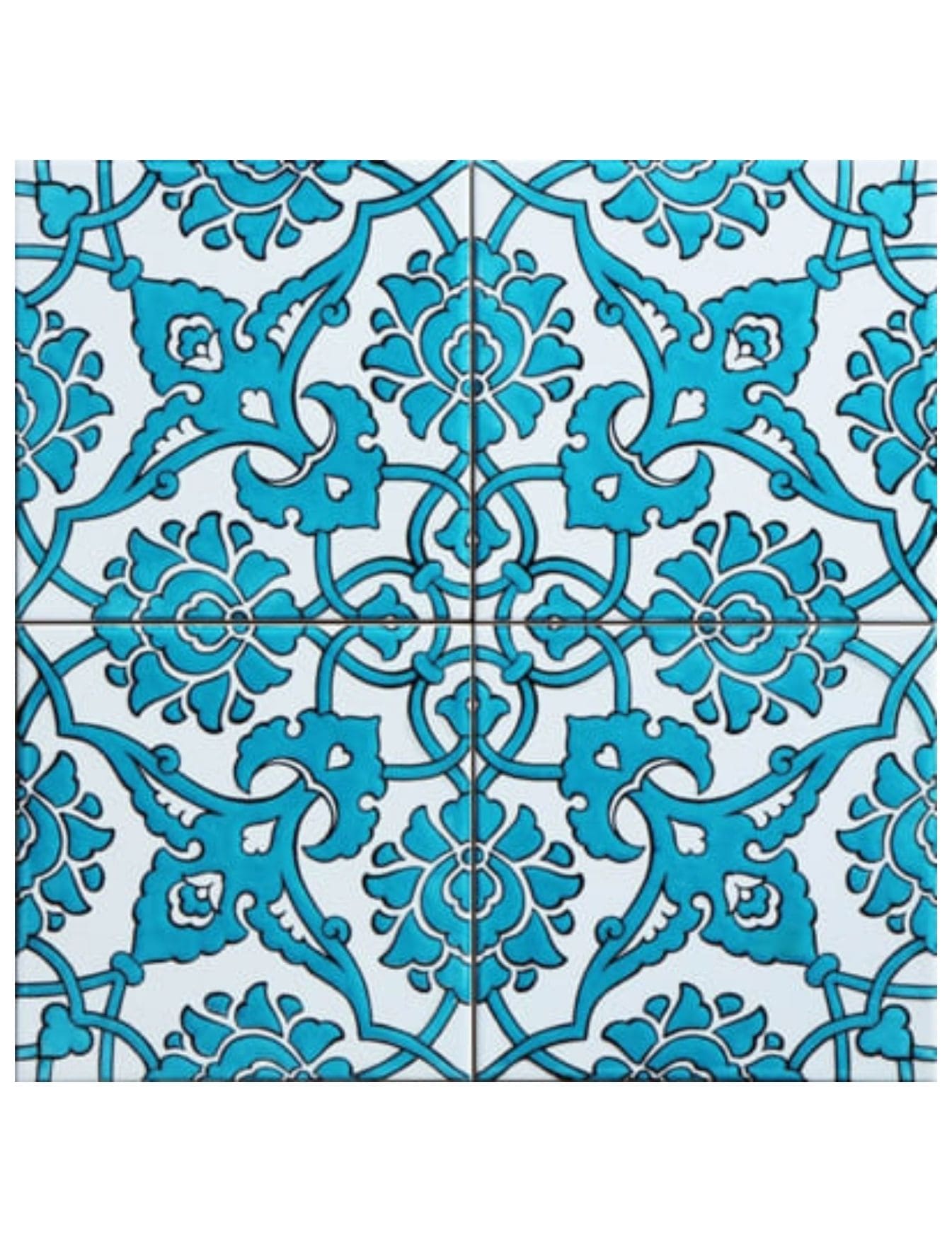 Çini Seramik Karo 20x20 -40, Kütahya Cami Çinisi, Mosque Tile, Kütahya Çini Dekor,