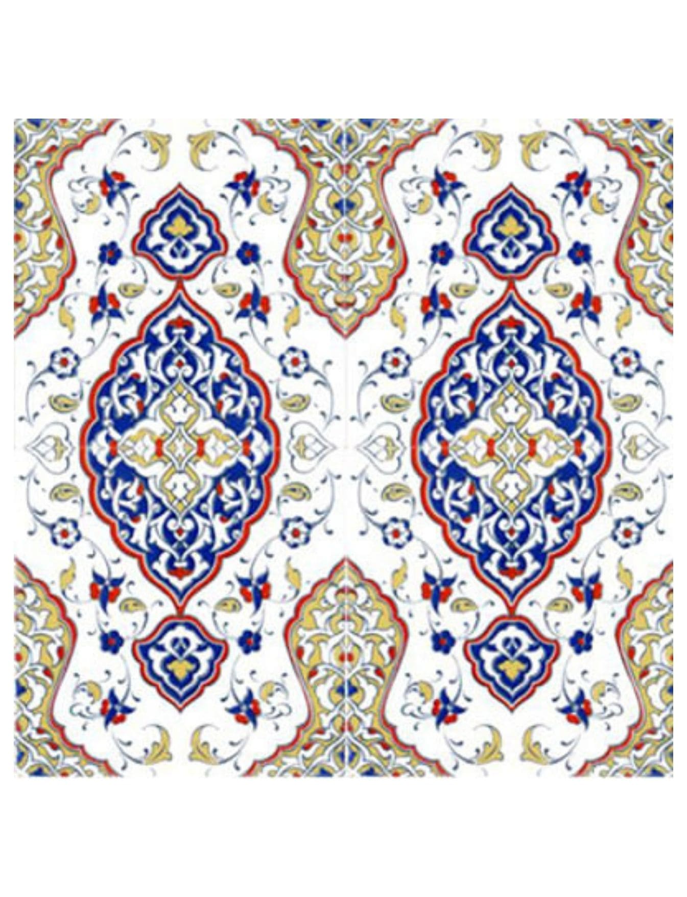 Çini Seramik Karo 20x20 -54, Kurna Arkası Çini, 20x20 Seramik, Kütahya Çini Dekor, 