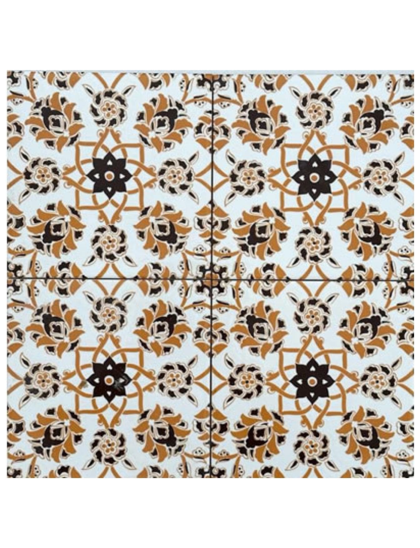 Çini Seramik Karo 20x20 -55, Cami Çini Sarı Desen, 20x20 Duvar Seramiği, Ceramic, Kütahya Çini Dekor, 