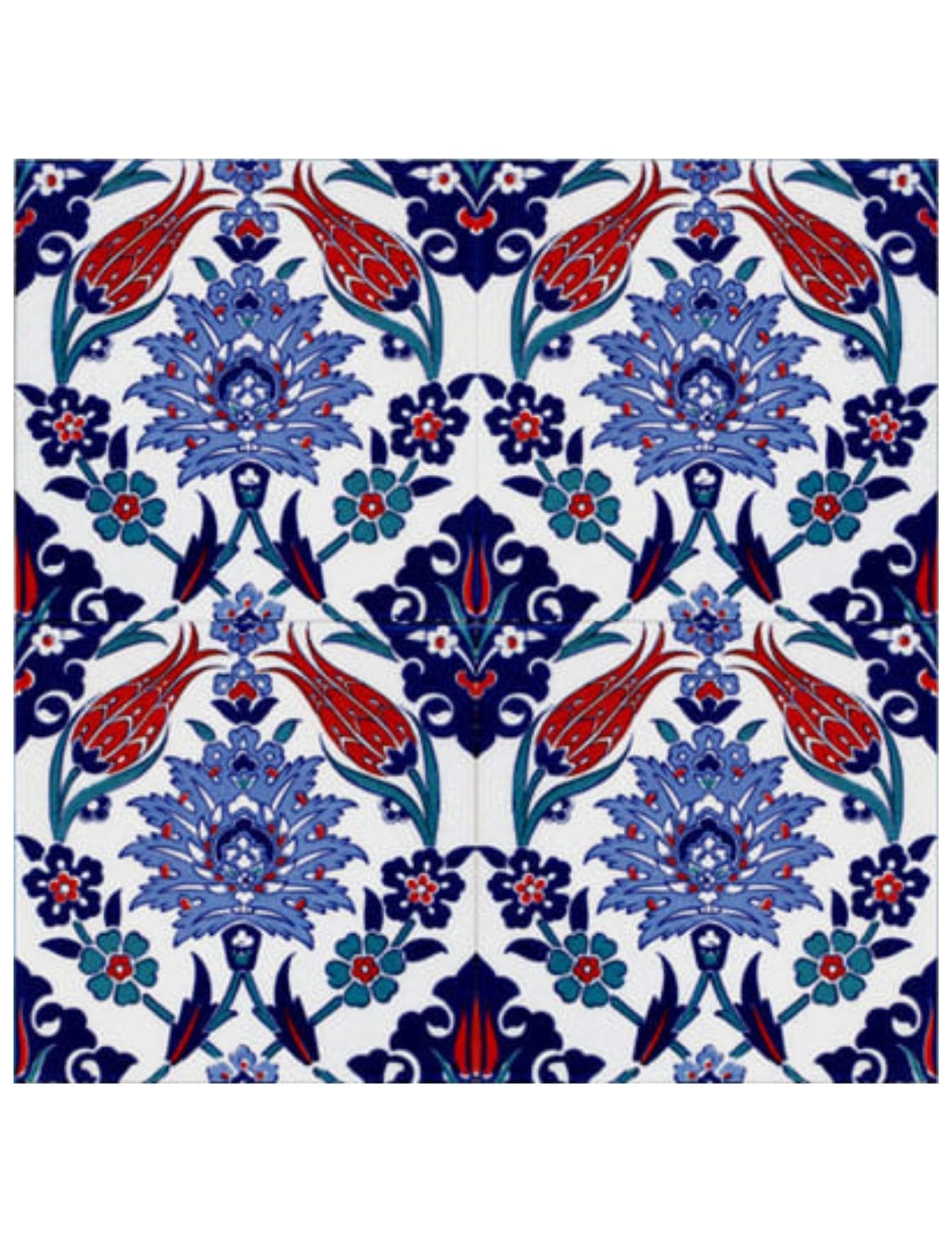 Çini Seramik Karo 20x20 -06, Cami Seramik 20x20, Kütahya Çini Dekor,