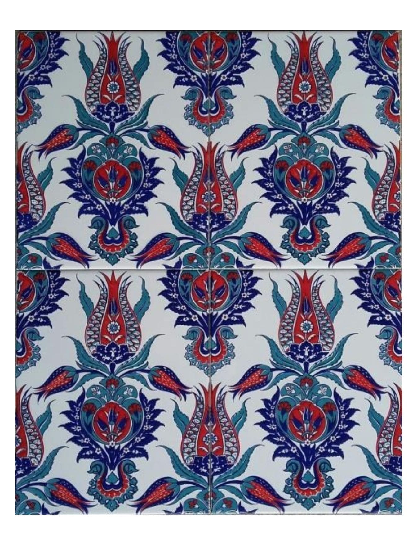 Çini Seramik Karo 20x25 -10, Cami Seramiği, Cami Fayans, Kütahya Çini Dekor,