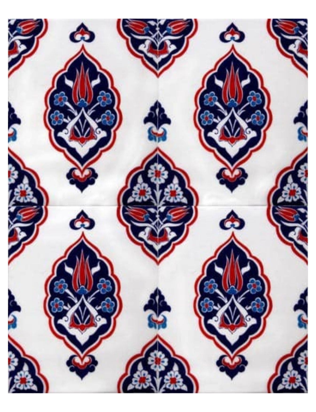 Çini Seramik Karo 20x25 -01, Cami Çinisi, Cami Duvar Çinileri, Kütahya Çini Dekor,