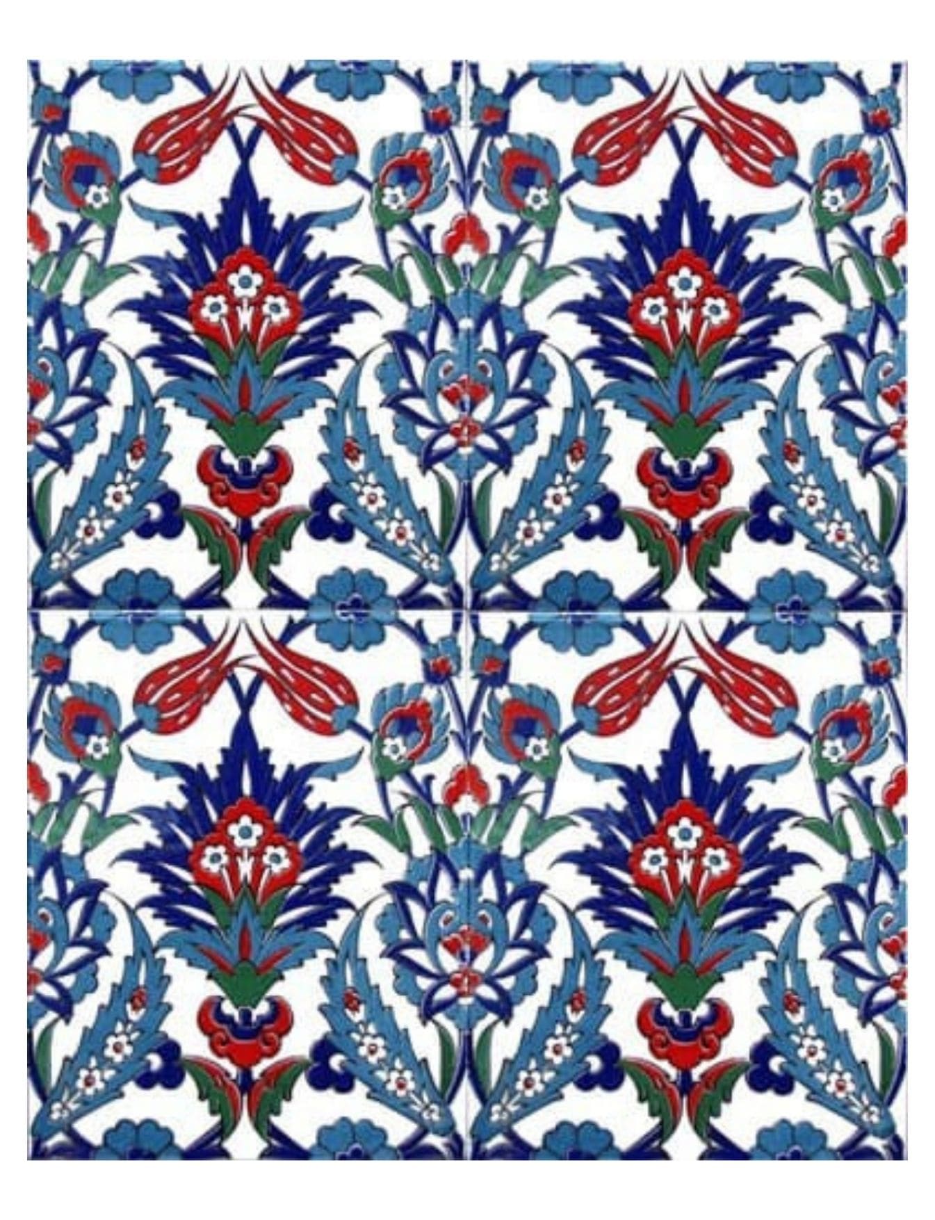 Çini Seramik Karo 20x25 -05, İznik Çini, İznik Çinisi, Kütahya Çini Dekor, 