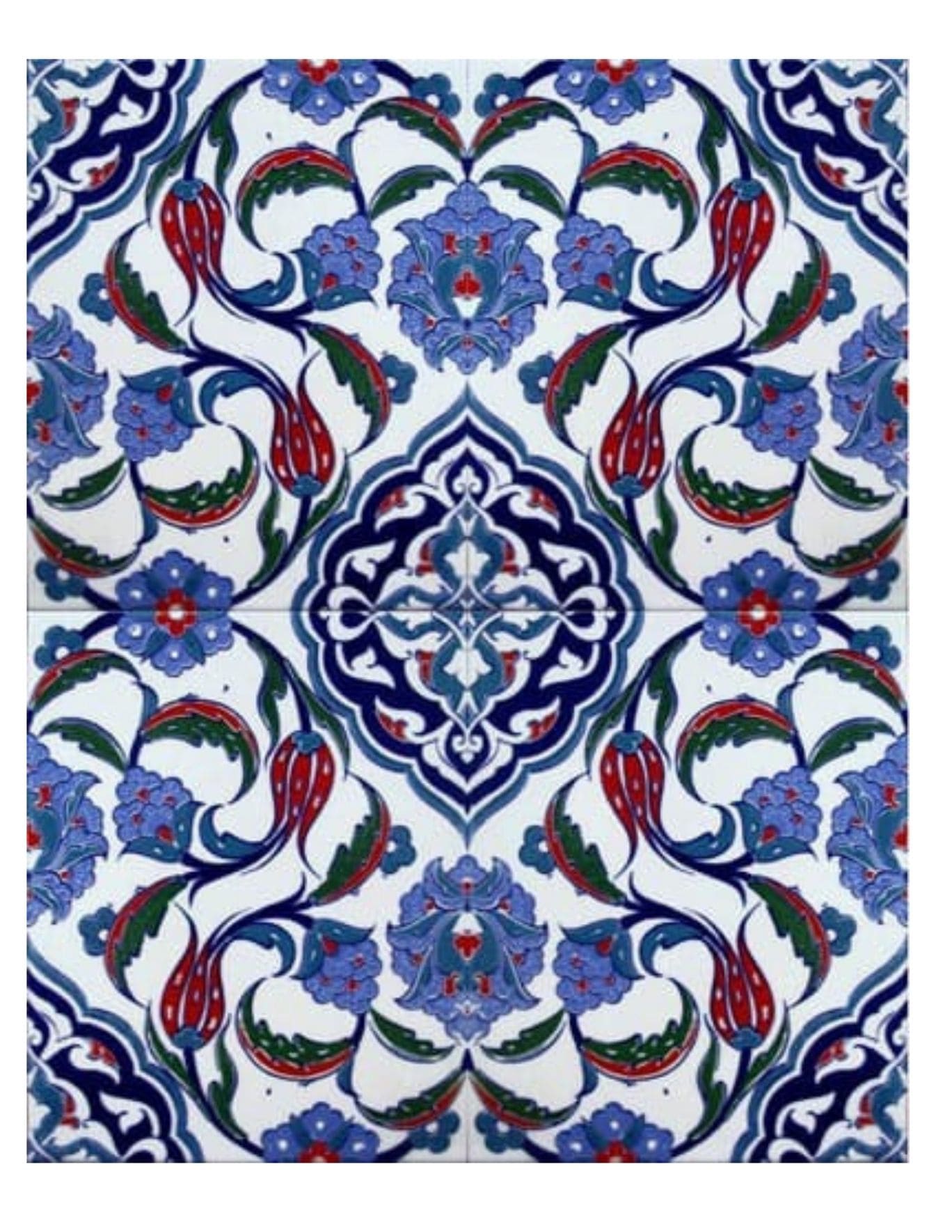 Çini Seramik Karo 20x25 -06, 20x25 Çini Seramik, İznik Çinileri, Kütahya Çini Dekor, 