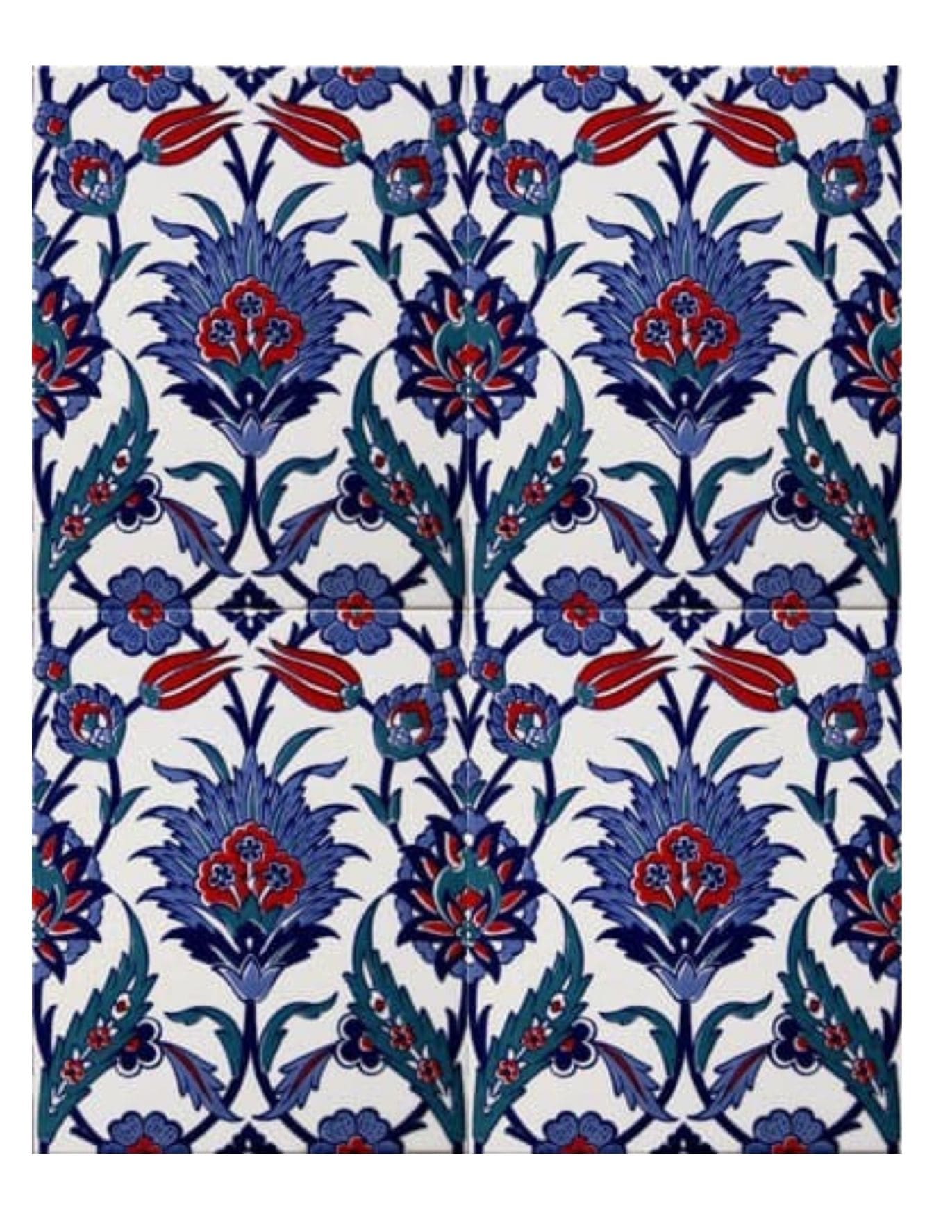 Çini Seramik Karo 20x25 -07, 20x25 Çini Karo, 20X25 Seramik Karo, Kütahya Çini Karo,