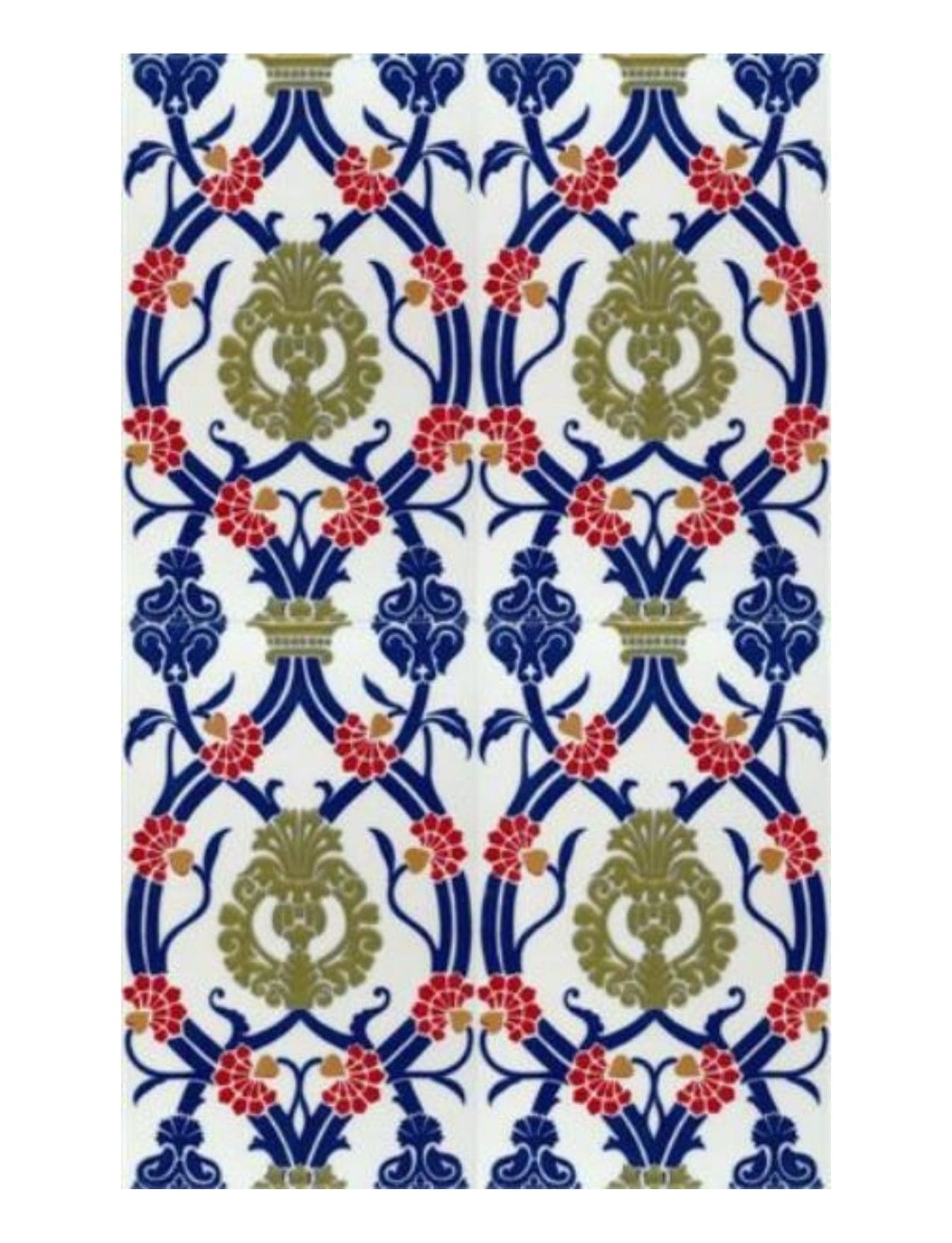 Çini Karo Seramik 25x40 -14, Cami Seramiği, Mosque Tiles, Kütahya Çini Dekor,