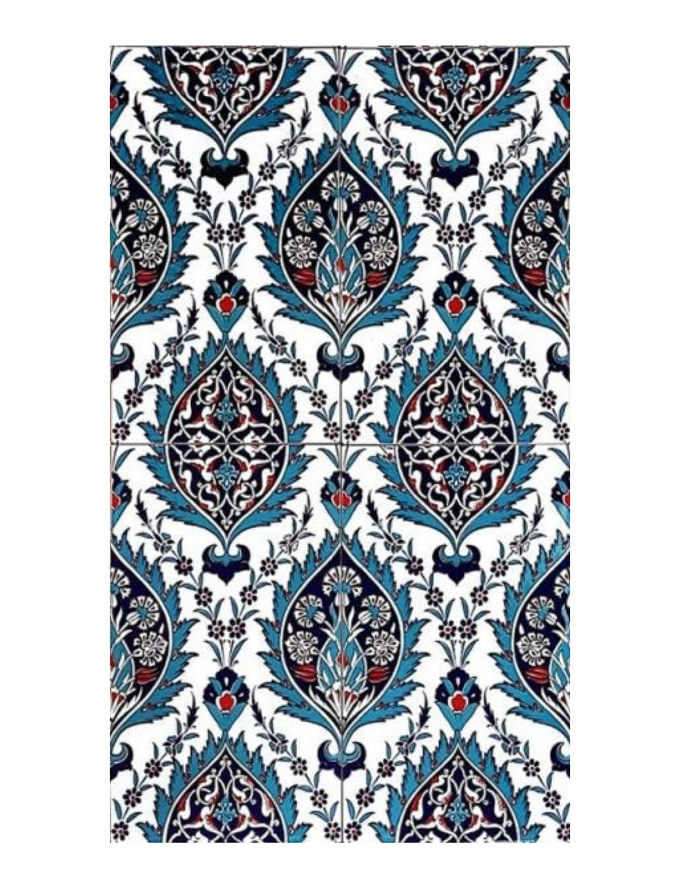 Çini Karo Seramik 25x40 -16, İznik Taş Çini, Kütahya Taş Çini, Kütahya Çini Dekor, 