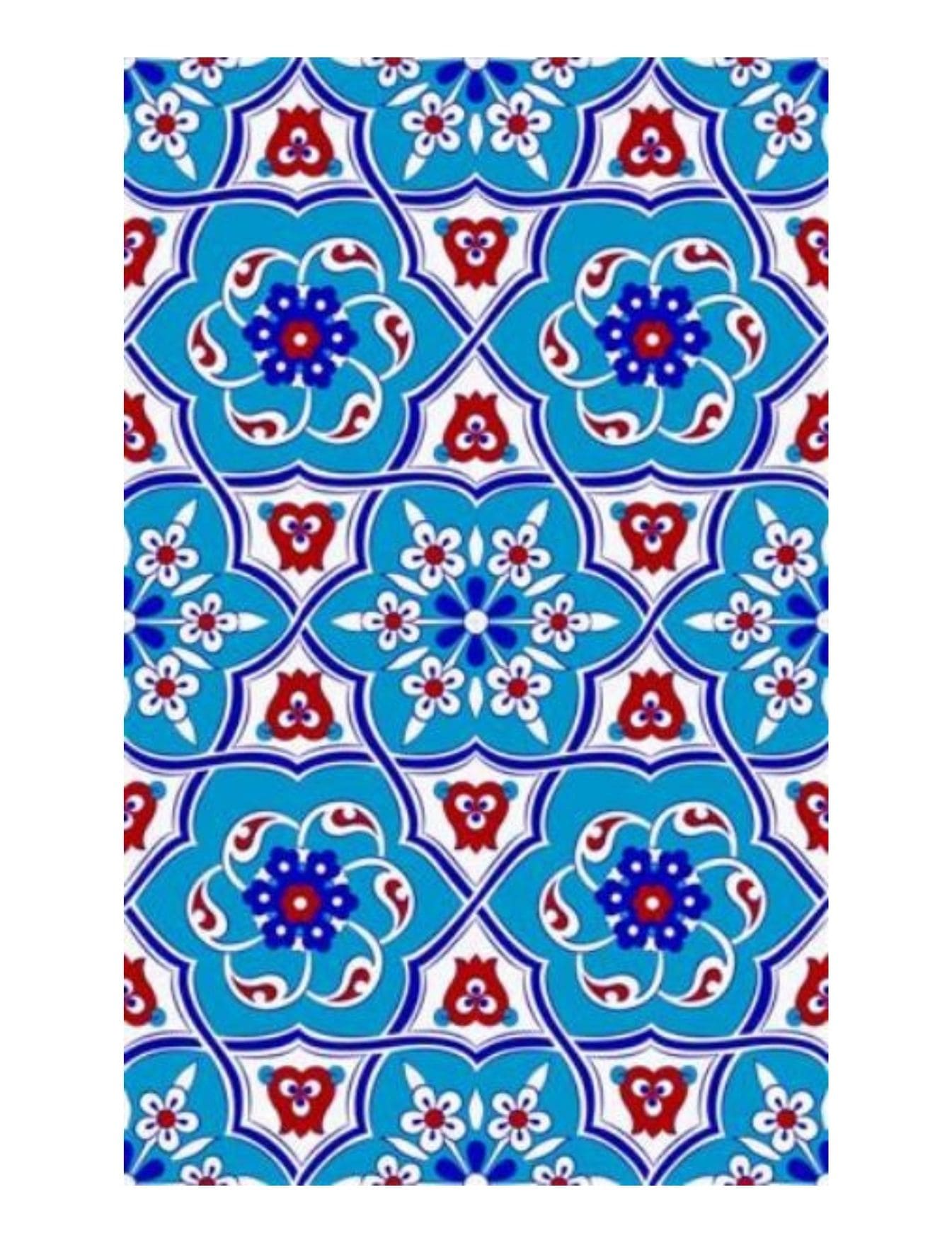Çini Karo Seramik 25x40 -05, Karo Seramik, Çini Seramik Karo, Kütahya Çini Dekor,