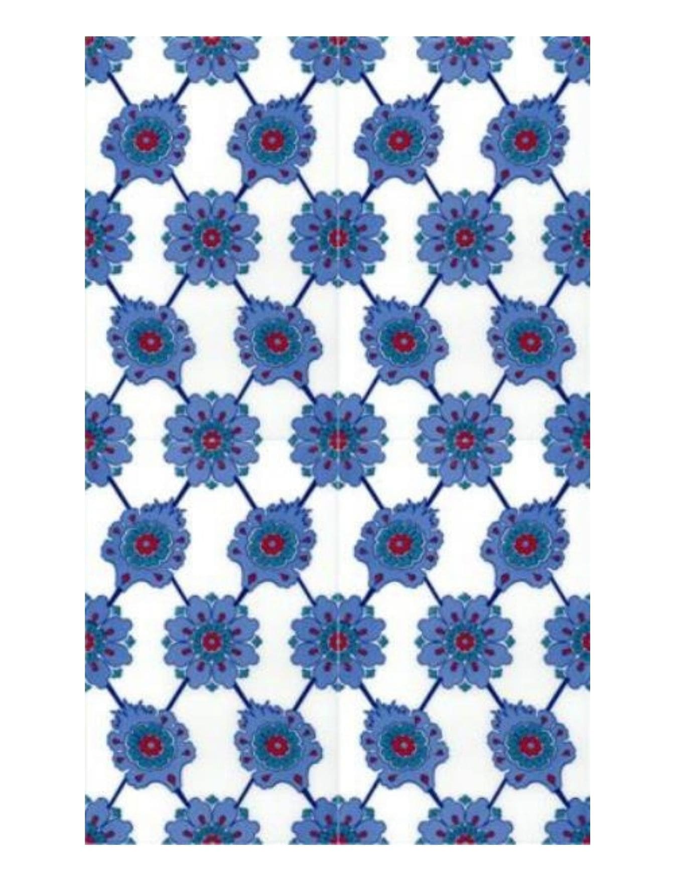 Çini Karo Seramik 25x40 -06, Duvar Çinileri, Dış Cephe Çinileri, Kütahya Çini Dekor,