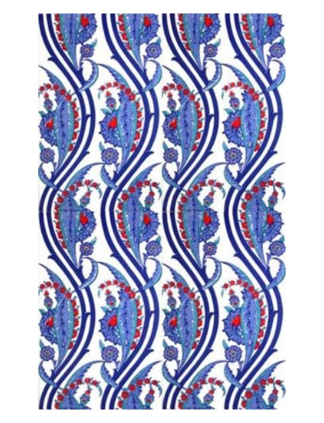 Çini Karo Seramik 25x40 -07, Kütahya Cami Çini, Kütahya Cami Çinisi, Kütahya Çini Dekor,