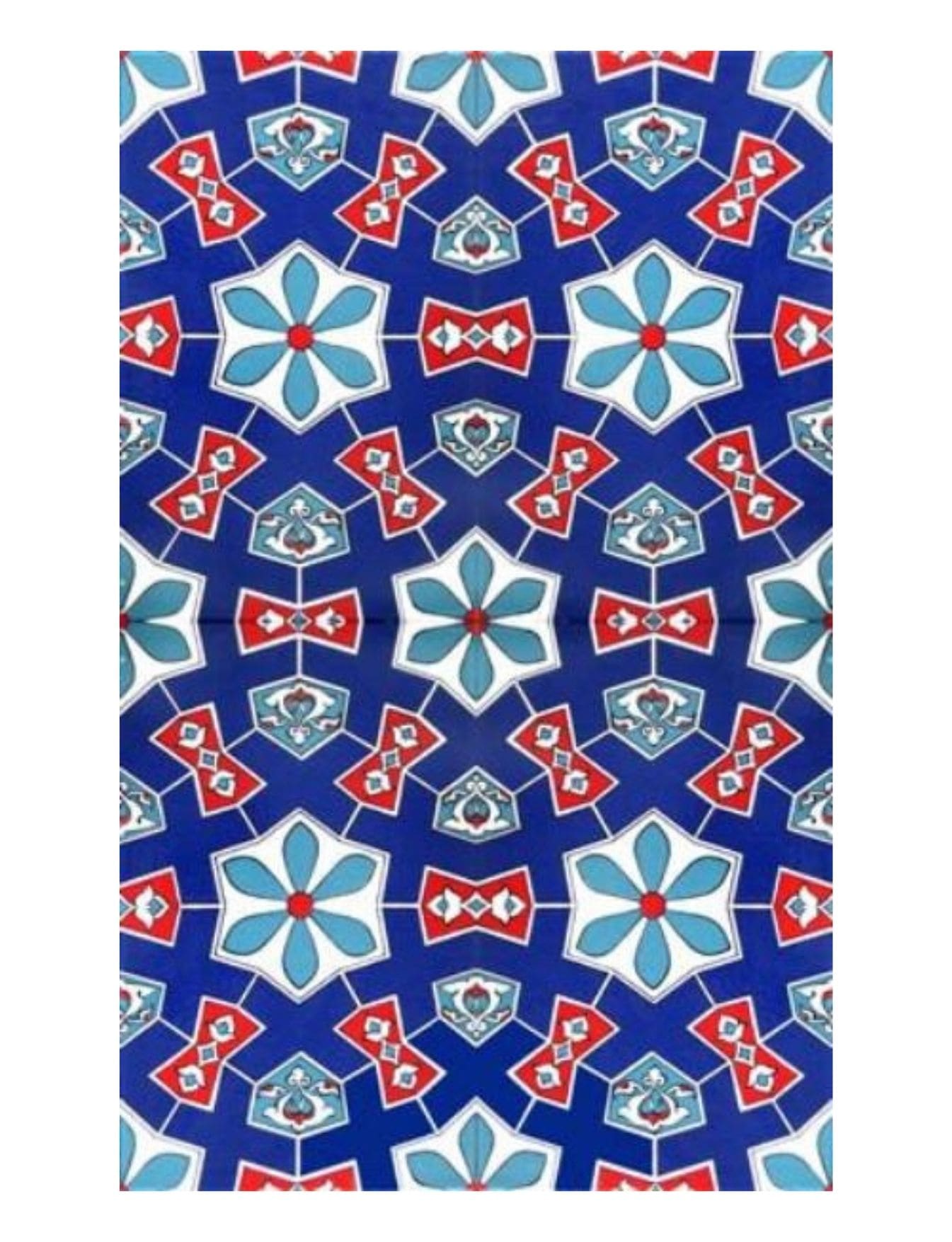 Çini Karo Seramik 25x40 -09, Hamam Çinileri, Türk Hamamı Çinileri, Kütahya Çini Dekor,
