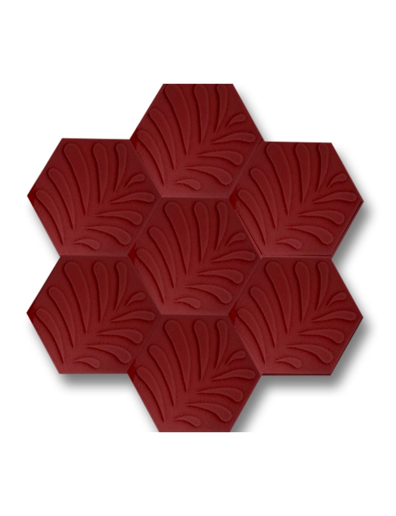 Altıgen Seramik Çini Karo - 10, Altıgen Karo Seramik, Kabartmalı Seramik, Kütahya Çini Dekor,