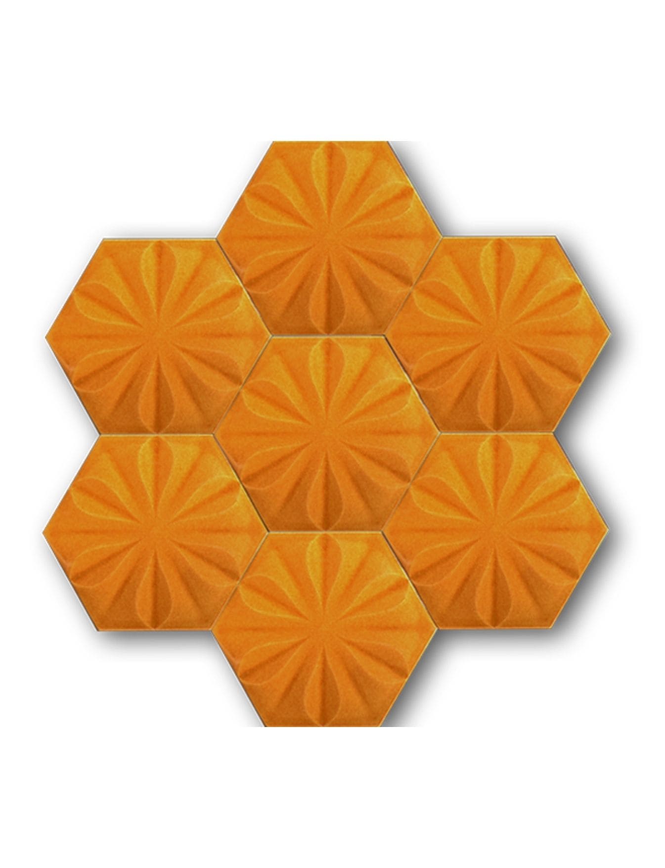 Altıgen Seramik Çini Karo - 16, Otel Seramik, Altıgen Seramik Tarçın, Kütahya Çini Dekor,