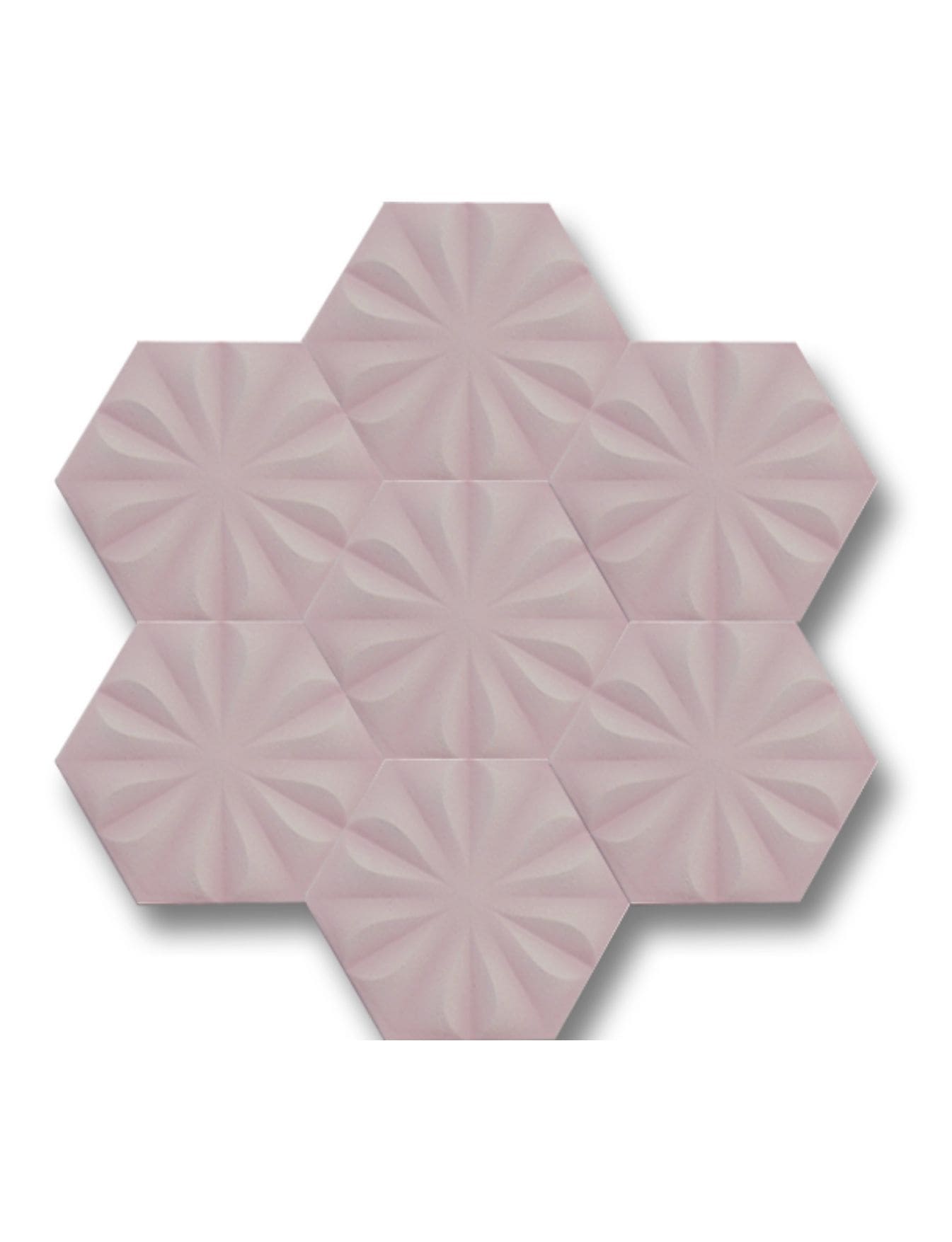 Altıgen Seramik Çini Karo - 17, Altıgen Pembe Seramik, Otel Seramikleri,