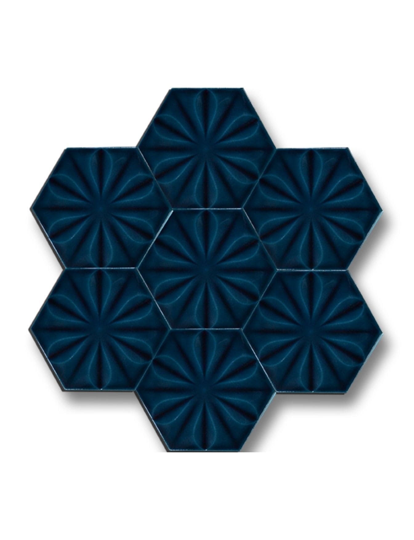 Altıgen Seramik Çini Karo - 23, Seramik cafe, Altıgen cafe Seramik modelleri, Kütahya Çini Dekor,