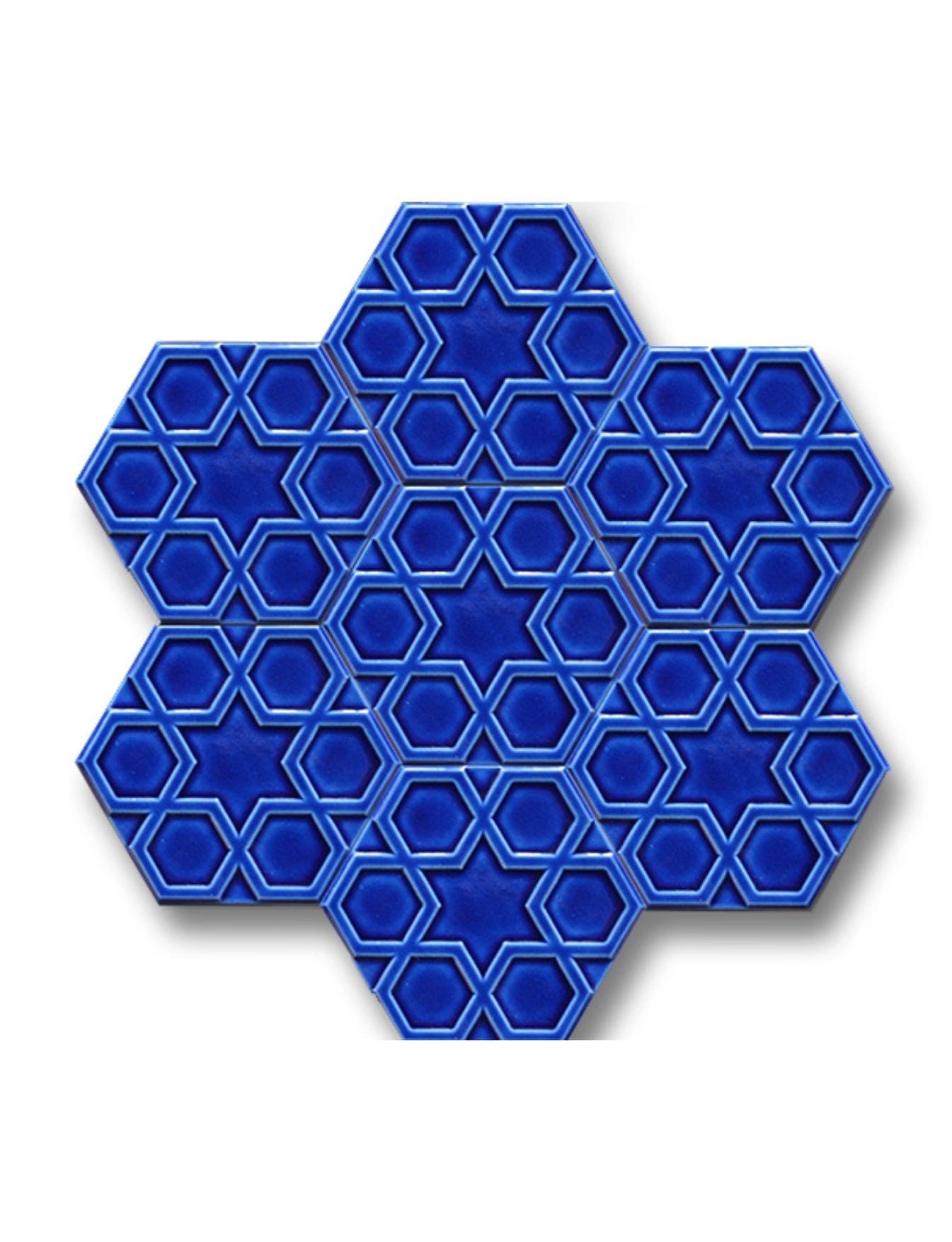 Altıgen Seramik Çini Karo - 26, Bar Seramik Kaplama, Altıgen karo, Kütahya Çini Dekor,