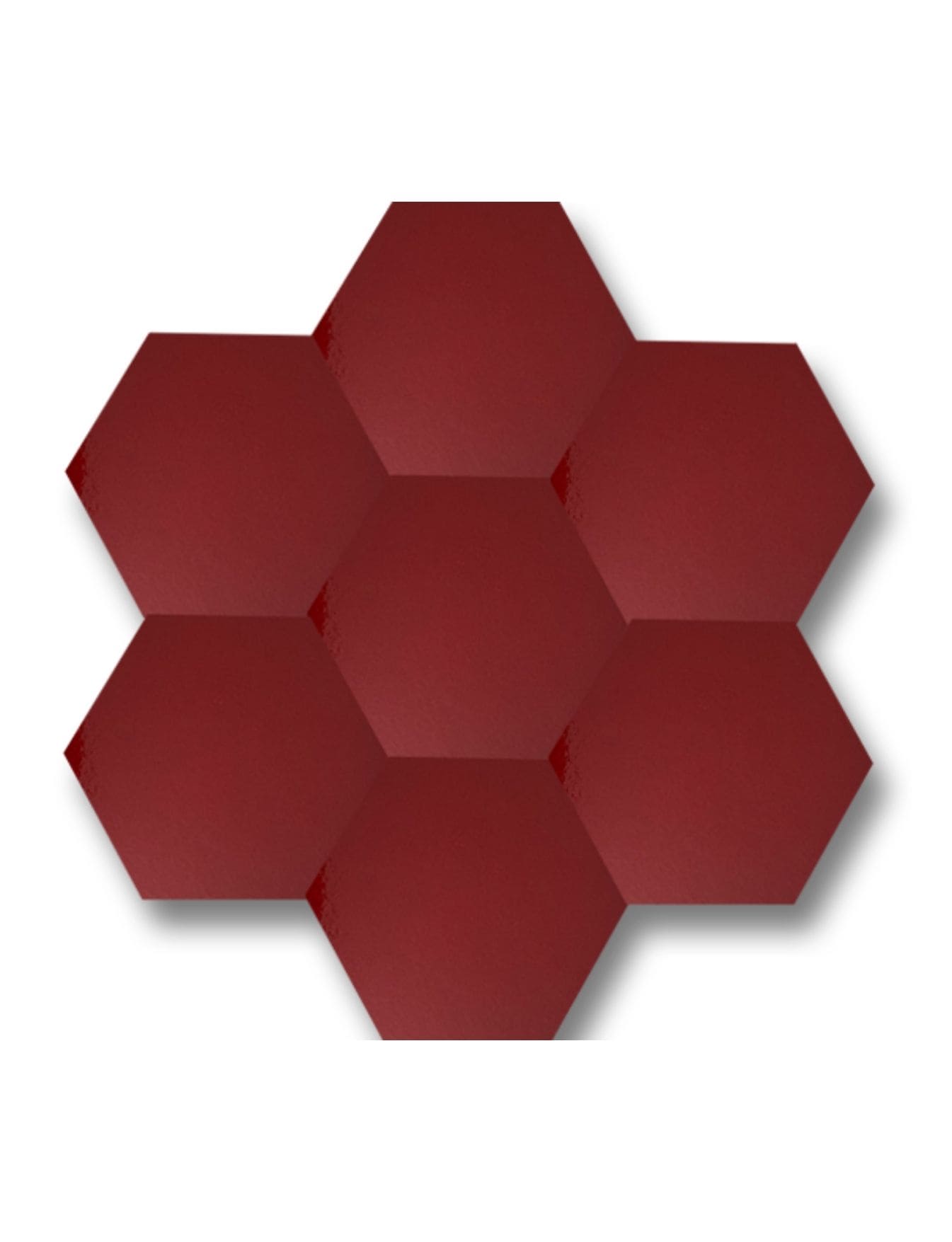 Altıgen Seramik Çini Karo - 46, Seramik Çini, Kırmızı Altıgen Seramik, 