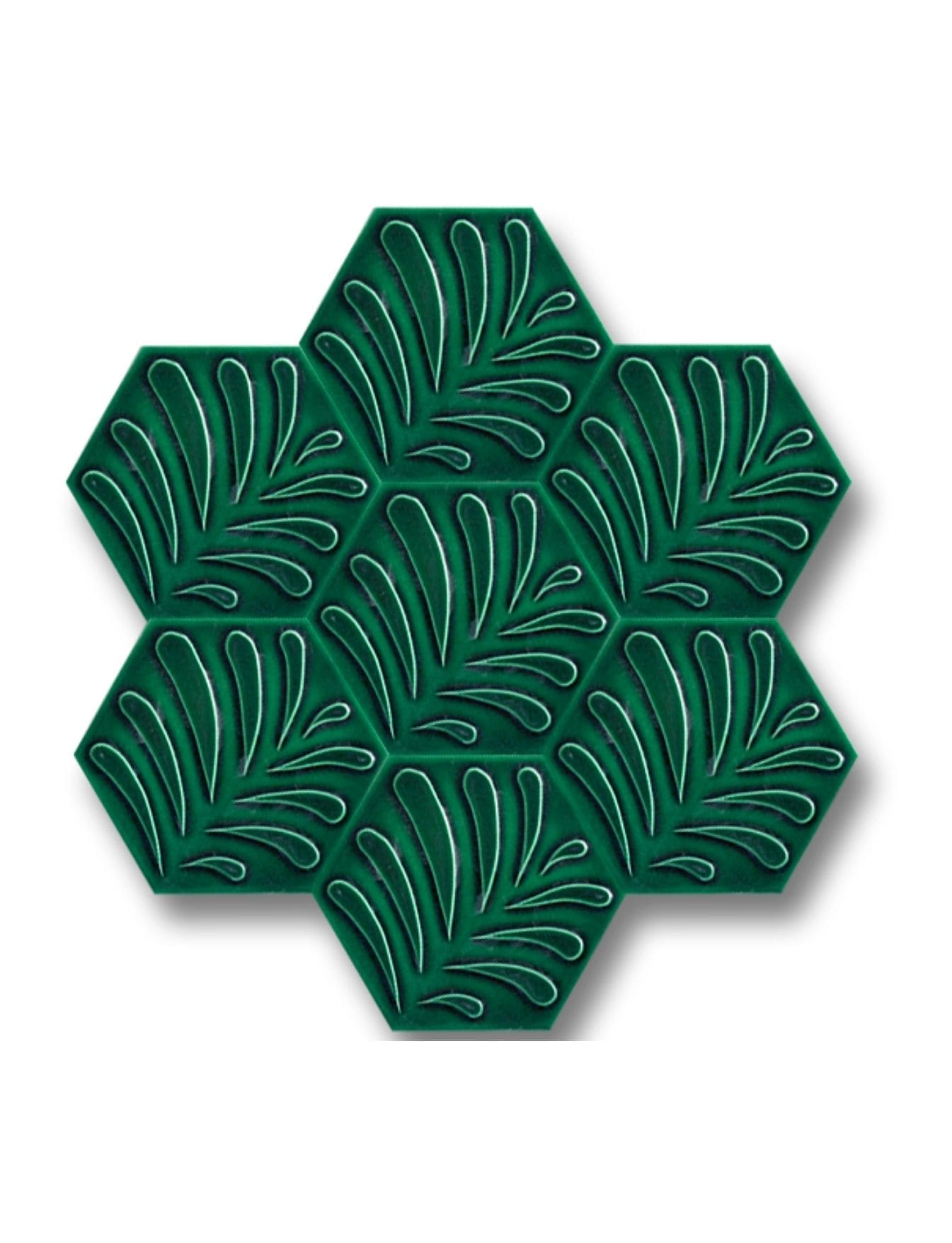 Altıgen Seramik Çini Karo - 05, Altıgen Çini, Kütahya Çini, Dekor,