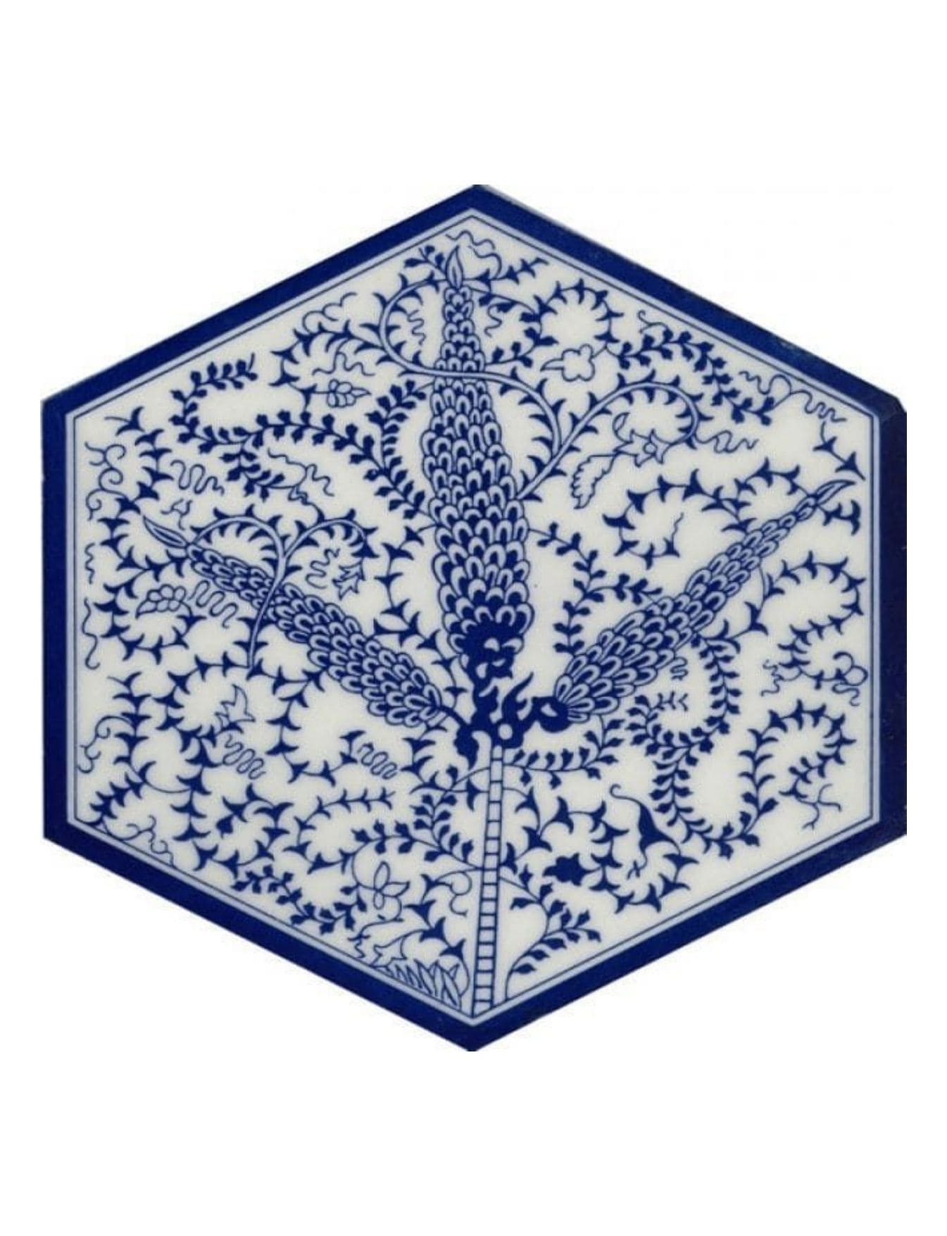 Altıgen Seramik Çini Karo - 51, Altıgen Çini Karo Modelleri, Altıgen Çini Karo Fiyatları, Kütahya Çini Seramik,