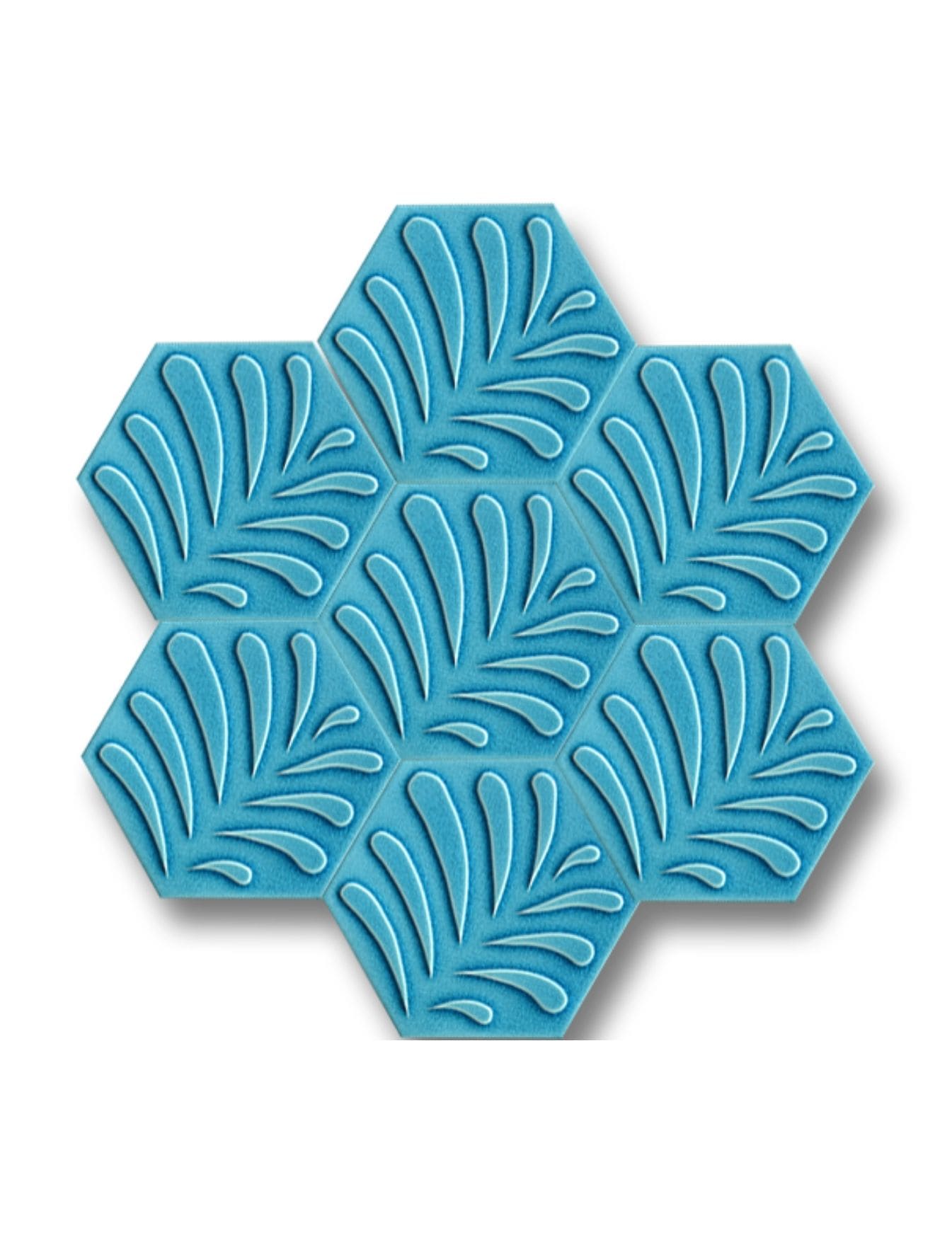 Altıgen Seramik Çini Karo - 06, Altıgen Çini Seramik, Kütahya Çini Dekor,