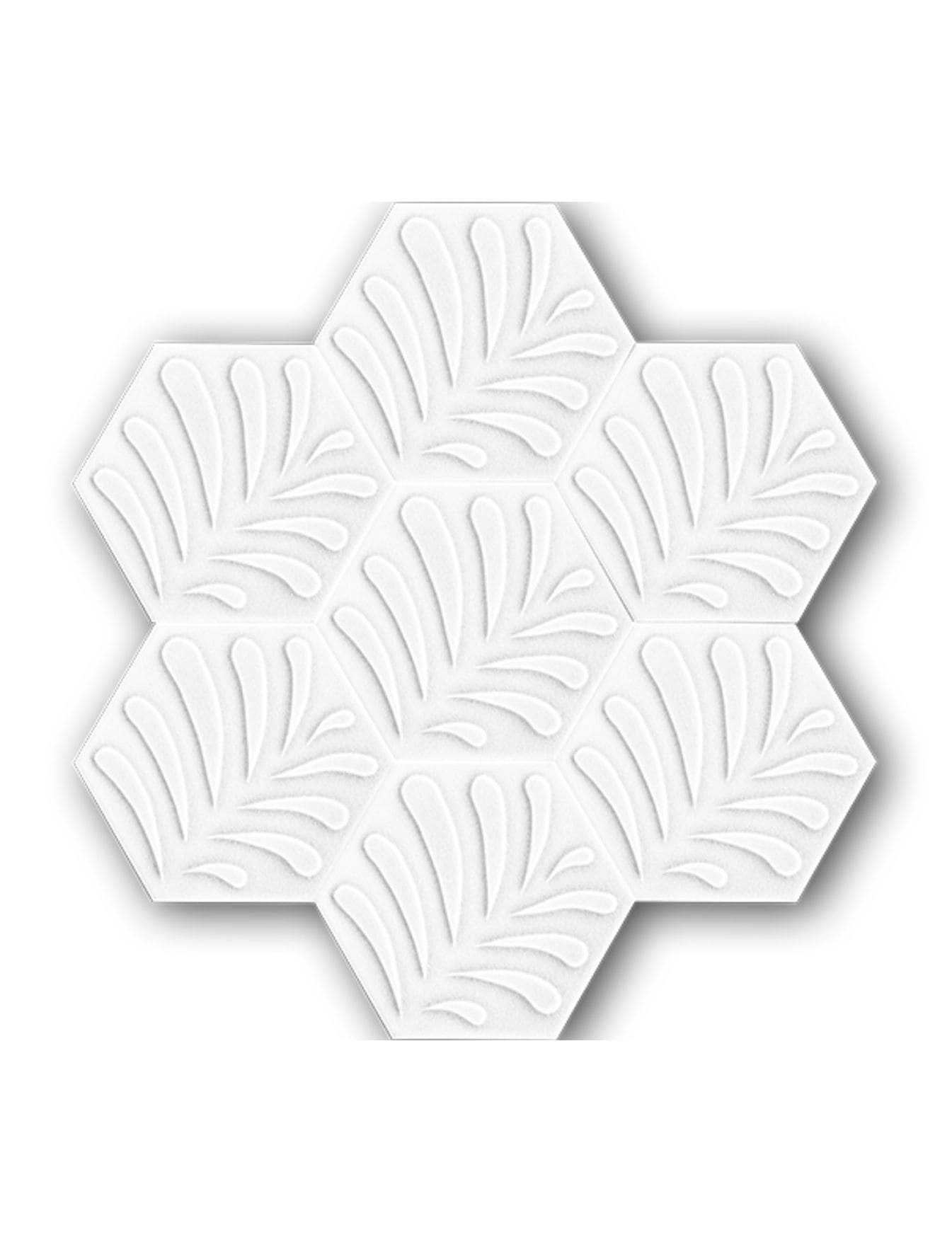 Altıgen Seramik Çini Karo - 07,  Altıgen Çini Seramik Modelleri, Kütahya Çini Dekor,