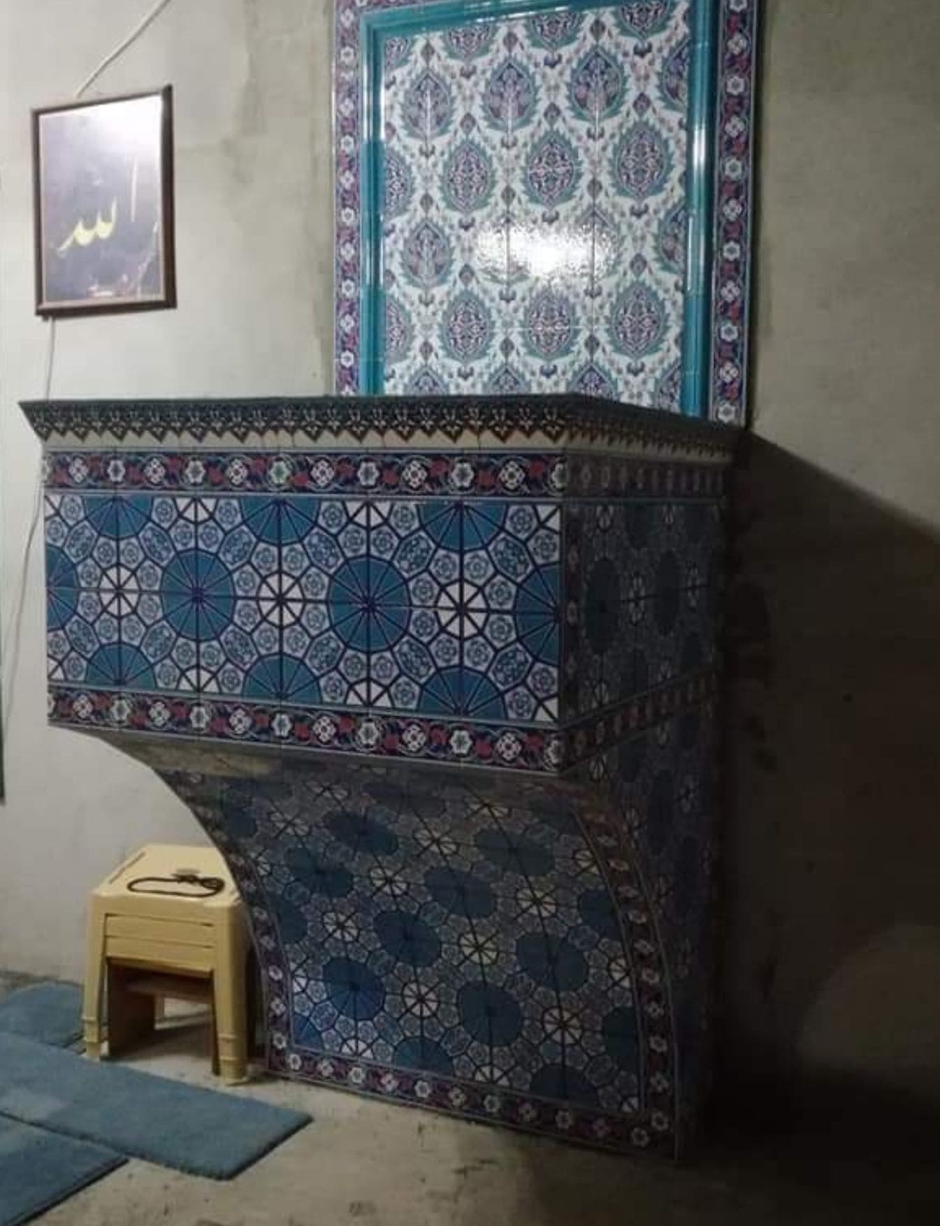 Vaaz Kürsüsü -15, Vaaz cami kürsü fiyatları, Kütahya çini dekor,