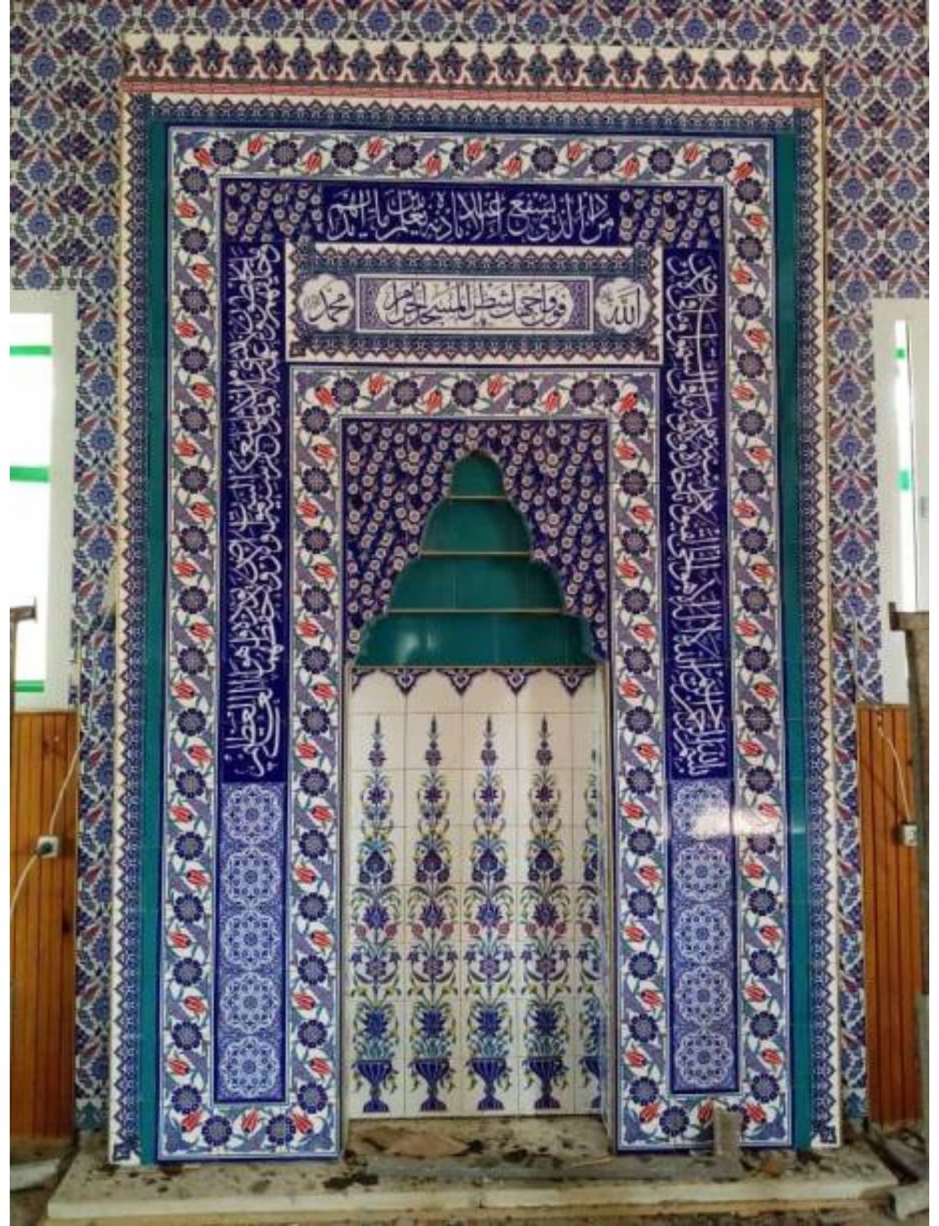 Mihrap -11, Mihrap Çini Kademeli 260x430, Kütahya Çini Dekor, Mihrap, Mihrap Resimleri,