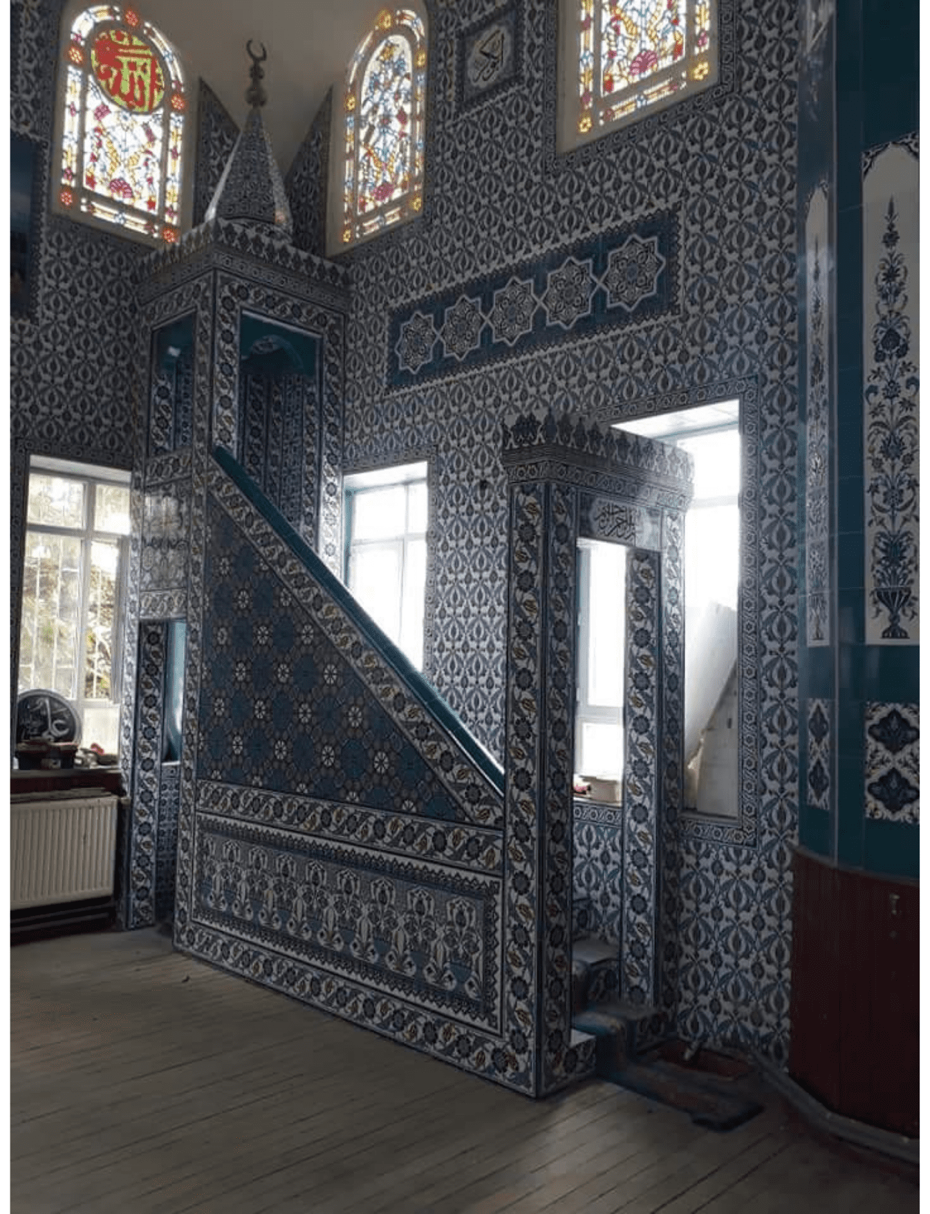 Minber -21, Minber Görselleri Osmanlı Çinisi, Minber Fiyatları, Kütahya Çini Dekor