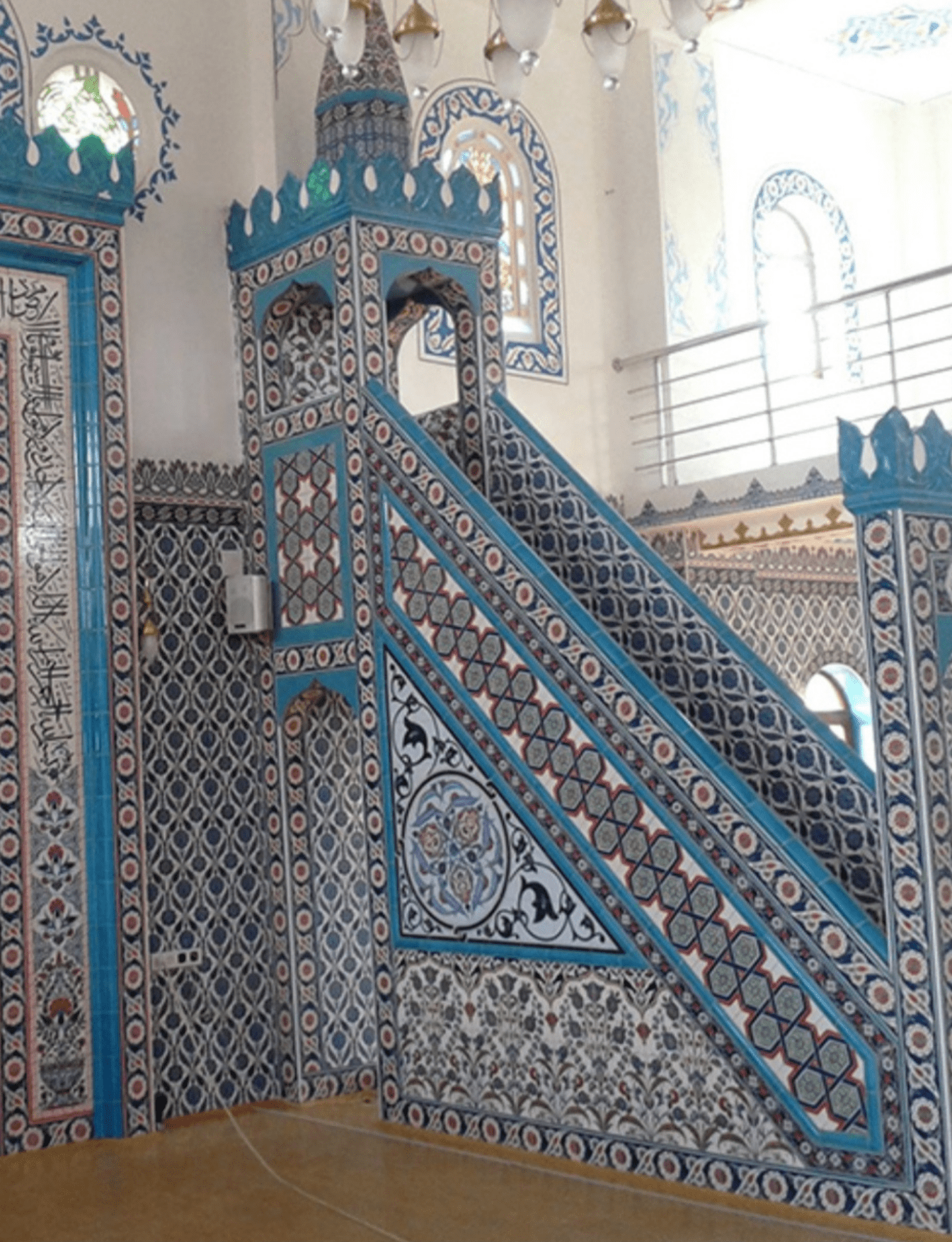 Minber -59, Cami Minber Ustası, Cami Çini Modelleri, Kütahya Çini Dekor,