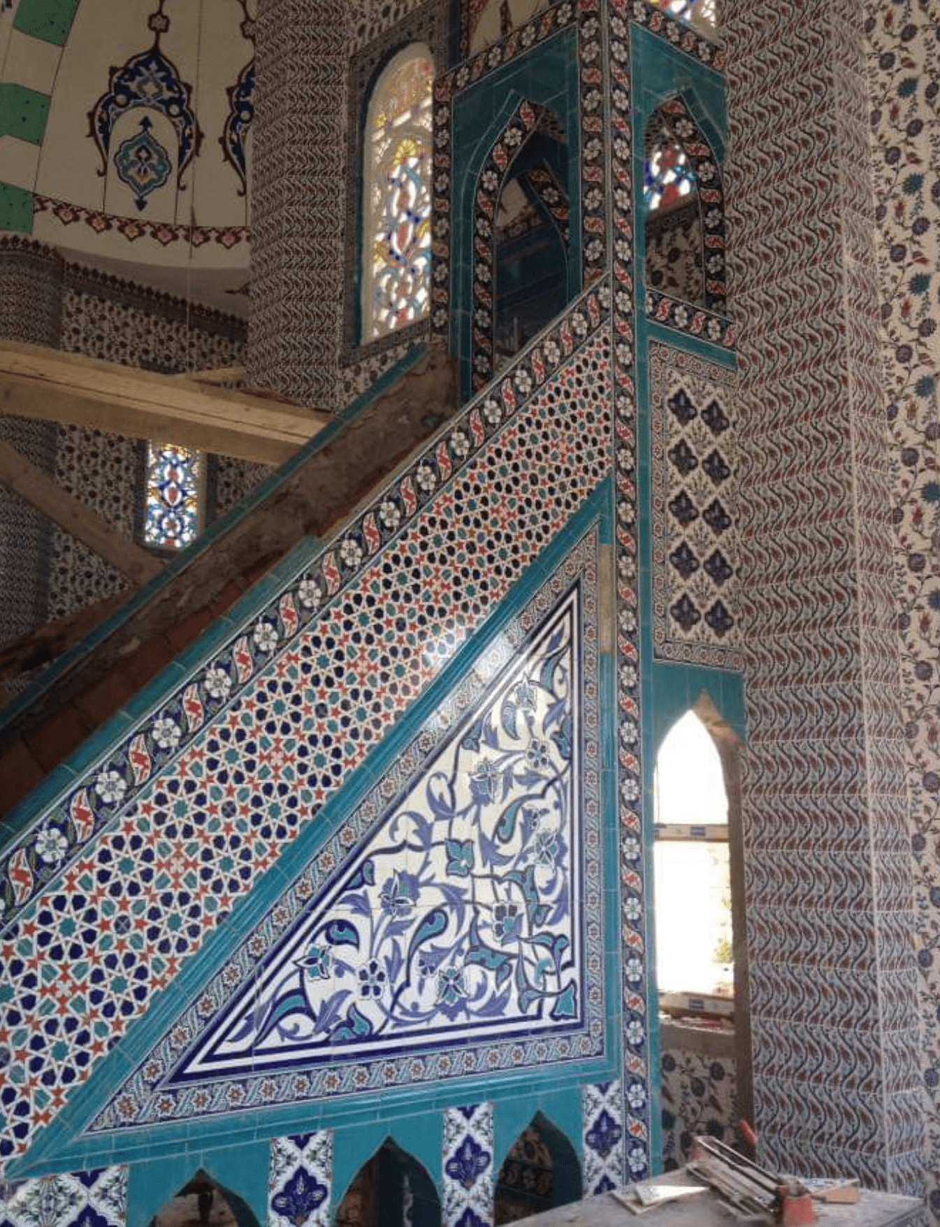 Minber -92, Kütahya Çini Dekor,Minber Çini, Minber Çinileri, Minber Çinisi,