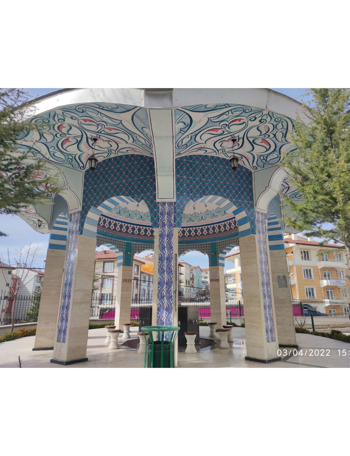 Şadırvan çinileri-01 Şadırvan çini modelleri, Cami şadırvan çinileri, Kütahya çini dekor,