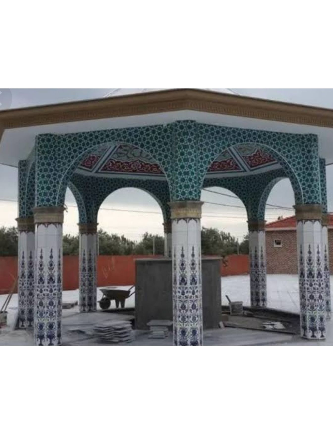 Şadırvan çinileri-02, Cami şadırvan modelleri, Cami şadırvan çinisi, Kütahya çini dekor,