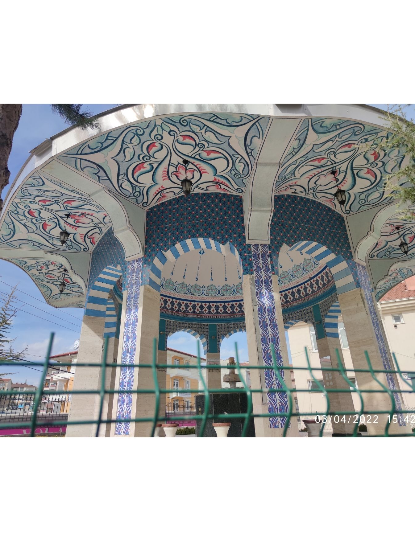 Şadırvan çinileri-03, Cami şadırvan yapımı, Şadırvan çinileri, Kütahya çini dekor,